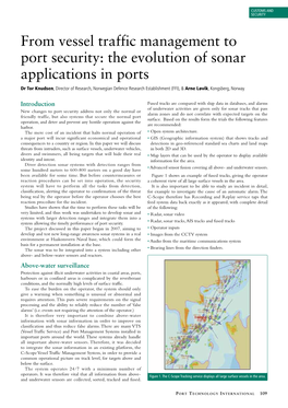 From Vessel Traffic Management to Port Security