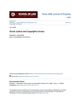 Social Justice and Copyright's Excess