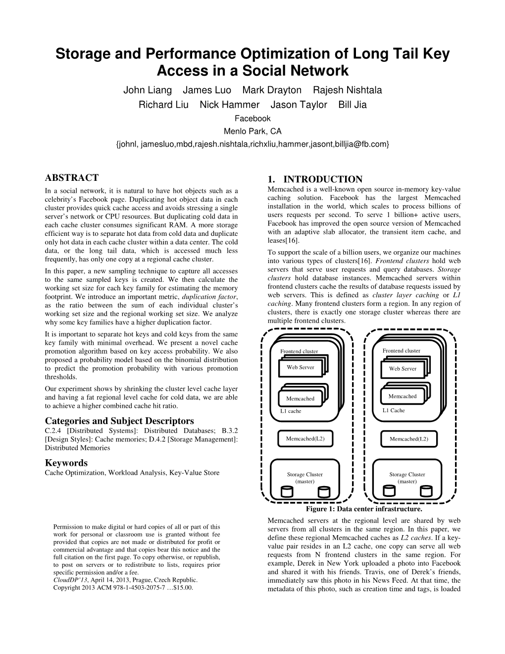 Storage and Performance Optimization of Long Tail Key