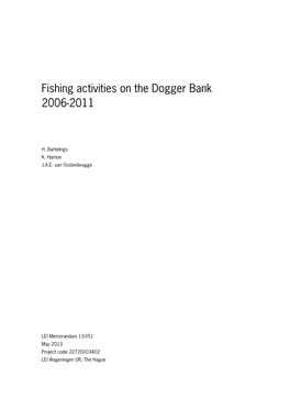 Fishing Activities on the Dogger Bank 2006-2011 (LEI)
