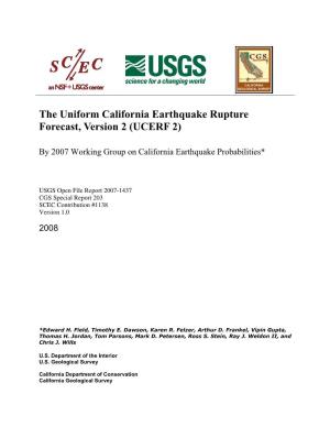 USGS Open File Report 2007-1437, CGS Special Report #203, SCEC