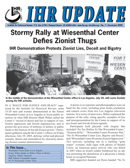 Stormy Rally at Wiesenthal Center Deffes Zionist Thugs