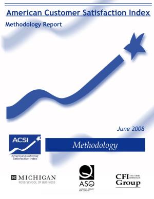 American Customer Satisfaction Index Methodology Report