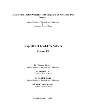 Properties of Lead-Free Solders