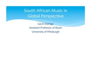 South African Music in Global Context