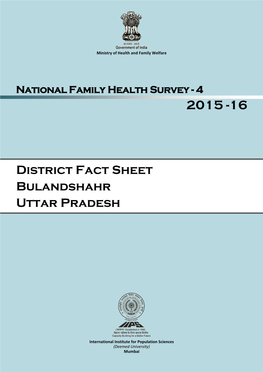 District Fact Sheet Bulandshahr Uttar Pradesh