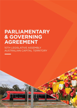 Parliamentary Agreement of the 10Th Legislative Assembly by the ACT Labor-Greens Government.”