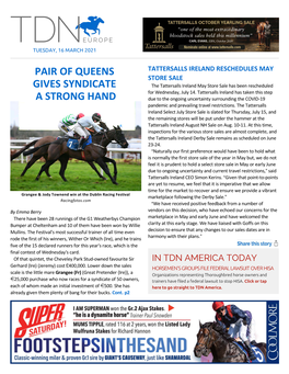 Tdn Europe • Page 2 of 6 • Thetdn.Com Tuesday • 16 March 2021