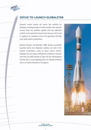 Soyuz to Launch Globalstar