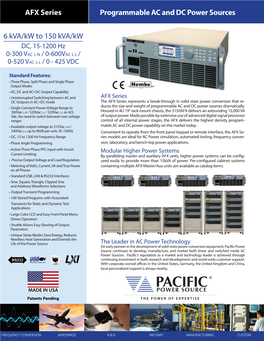 AFX Series AC & DC Power Source Datasheet