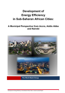Development of Energy Efficiency in Sub-Saharan African Cities