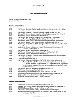 Neil Jenney Biography