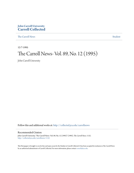 The Carroll News- Vol. 89, No. 12 (1995)