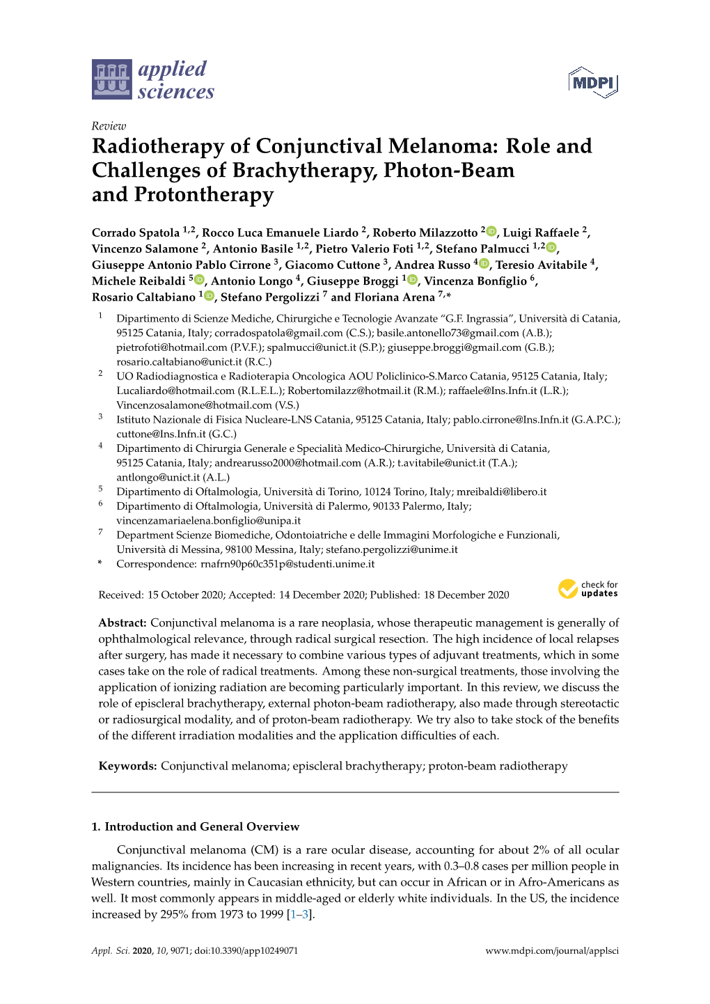 Radiotherapy of Conjunctival Melanoma: Role and Challenges of Brachytherapy, Photon-Beam and Protontherapy