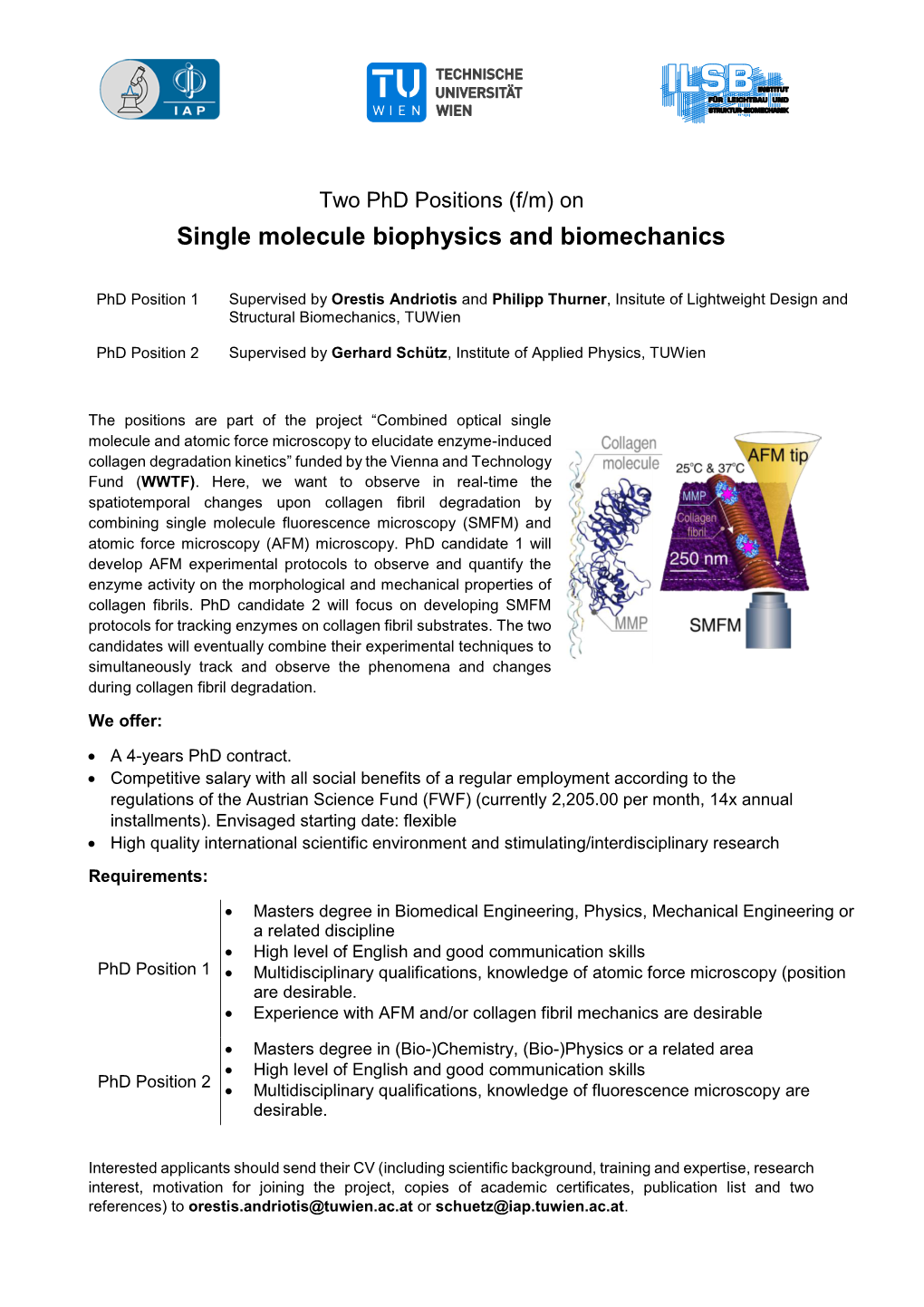 Single Molecule Biophysics and Biomechanics