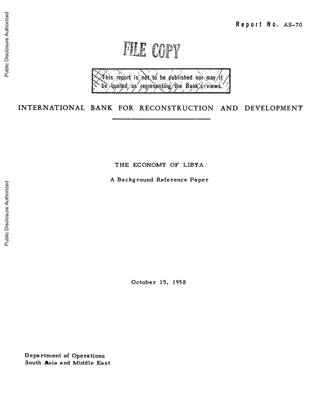 World Bank Document