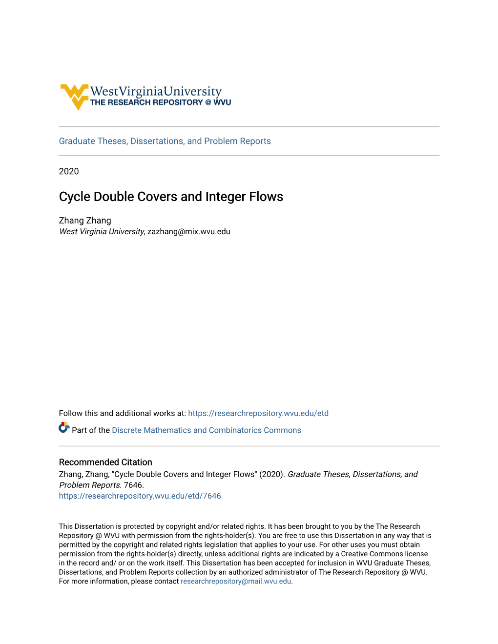 Cycle Double Covers and Integer Flows