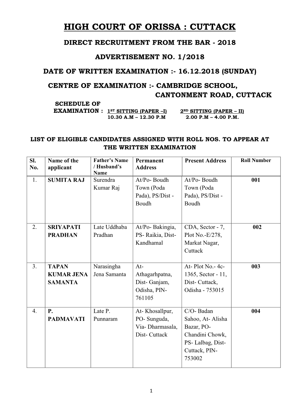 High Court of Orissa : Cuttack