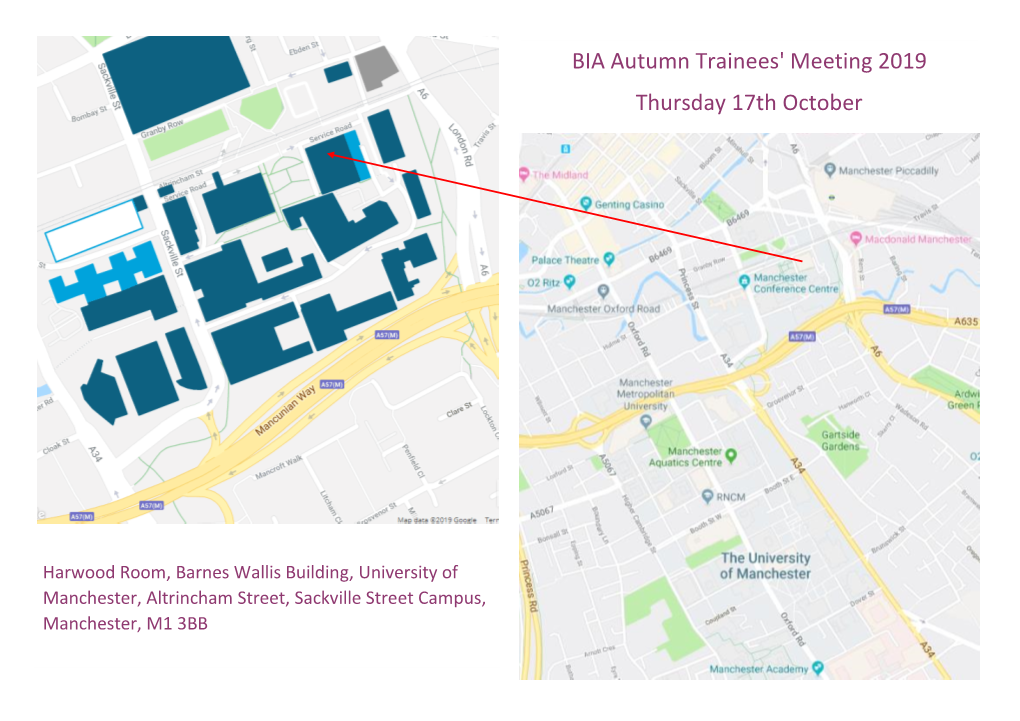BIA Autumn Trainees' Meeting 2019 Thursday 17Th October