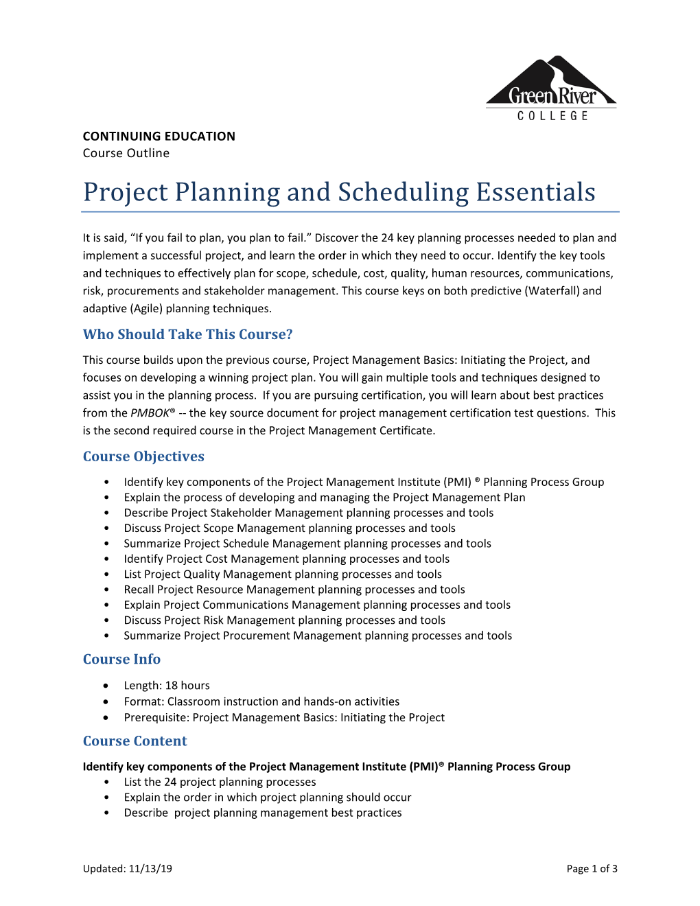 Project Planning and Scheduling Essentials