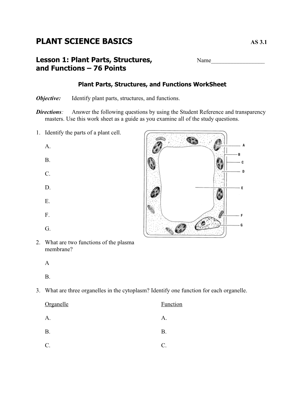 Unit Iii: Plant Science Basics