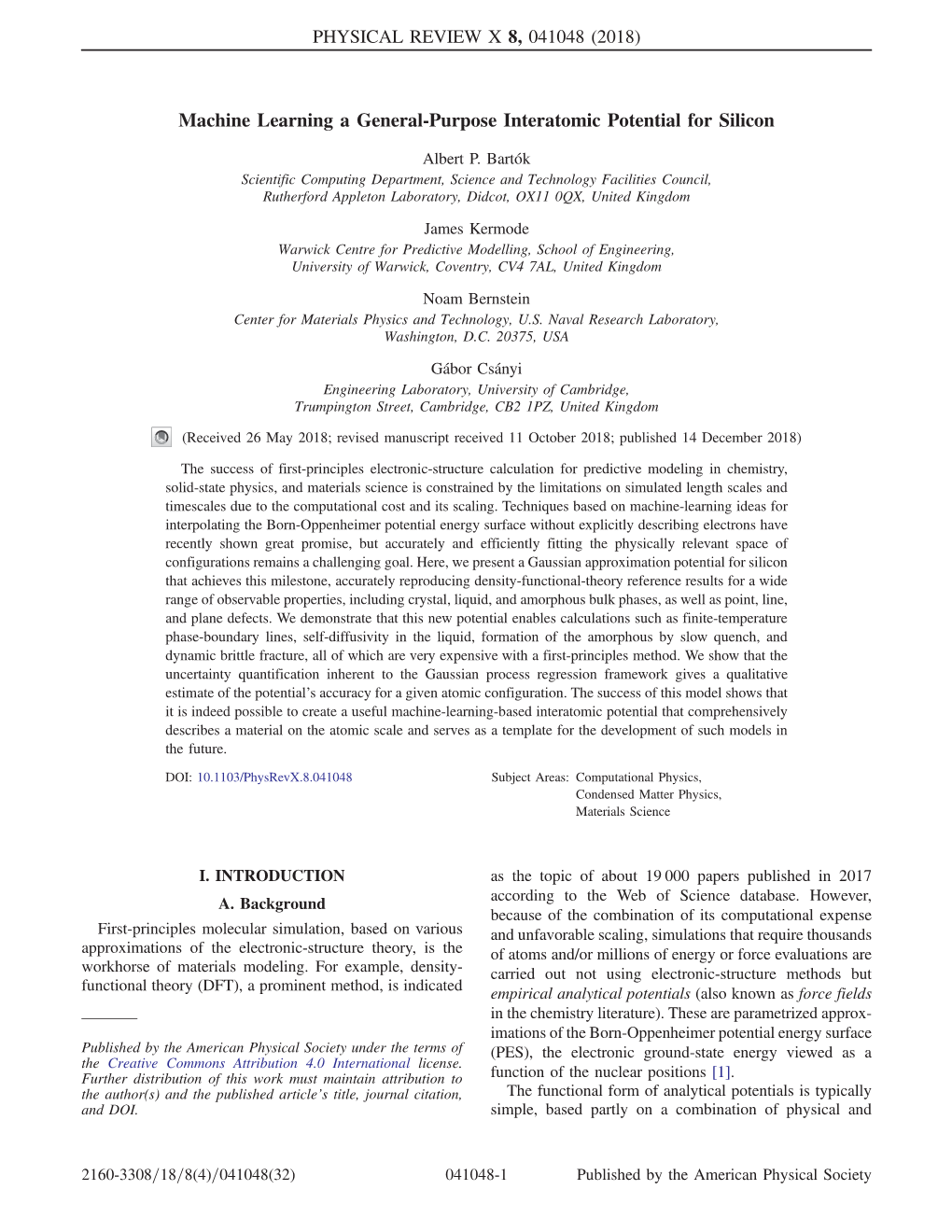 Machine Learning a General-Purpose Interatomic Potential for Silicon