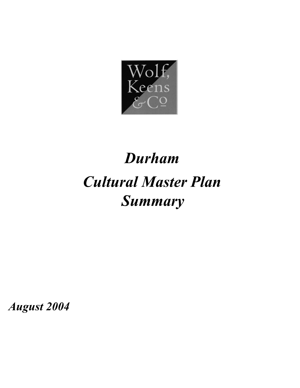 Durham Cultural Master Plan