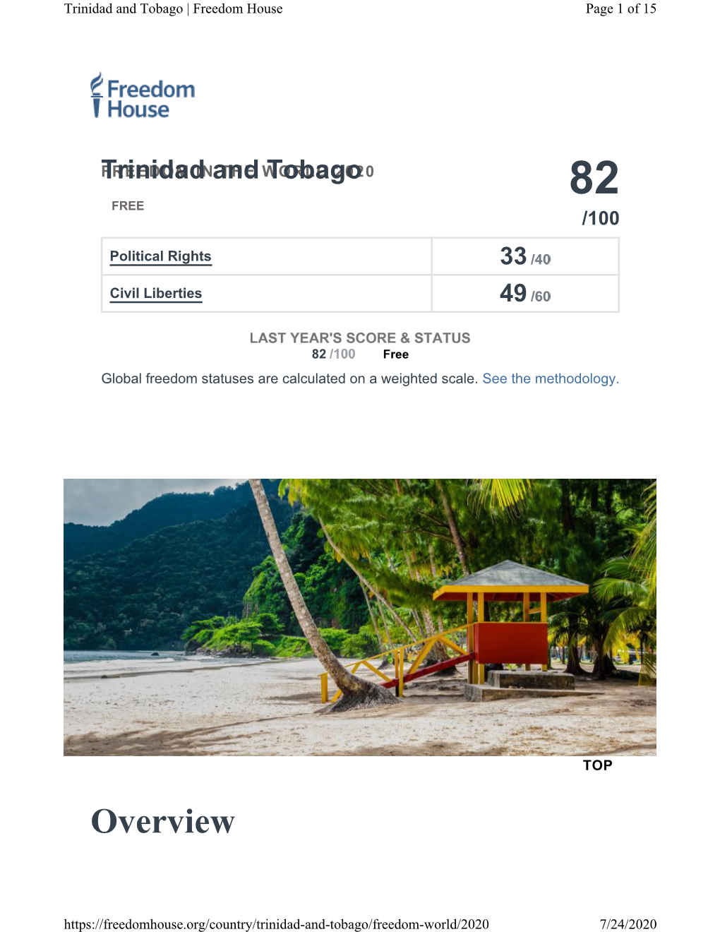 Trinidad and Tobago | Freedom House Page 1 of 15