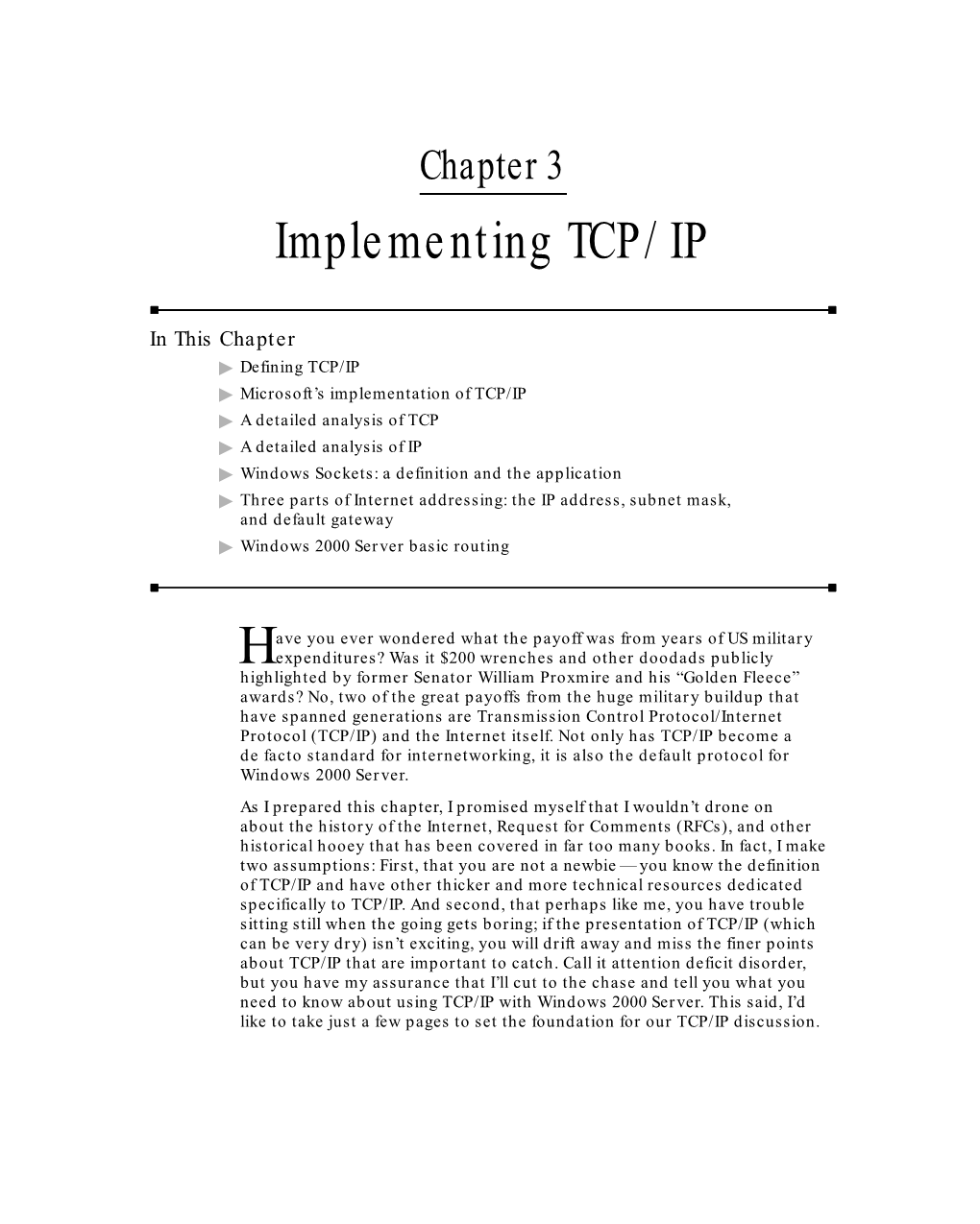 Implementing TCP/IP