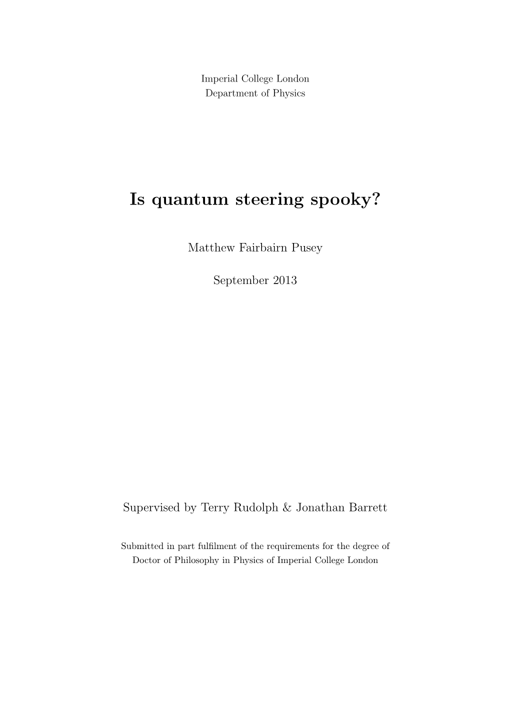 Is Quantum Steering Spooky?