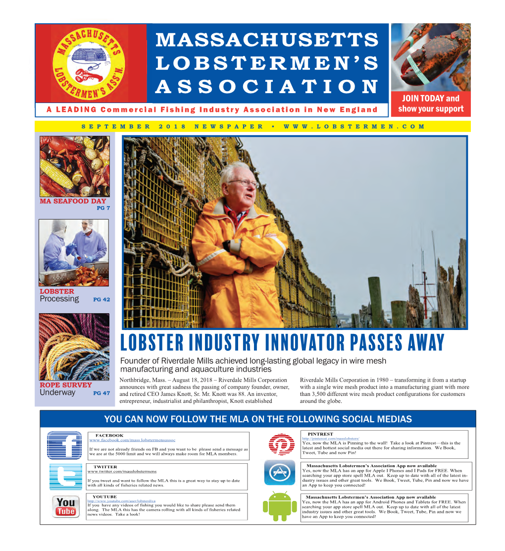 Lobster Industry Innovator Passes Away