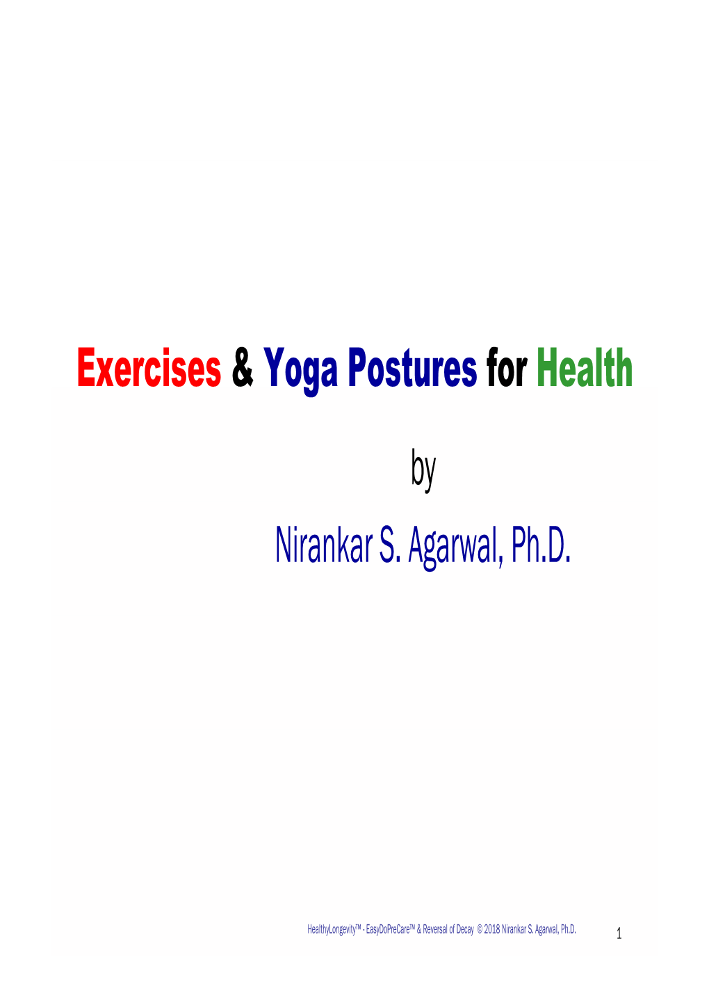 Exercises & Yoga Postures for Health