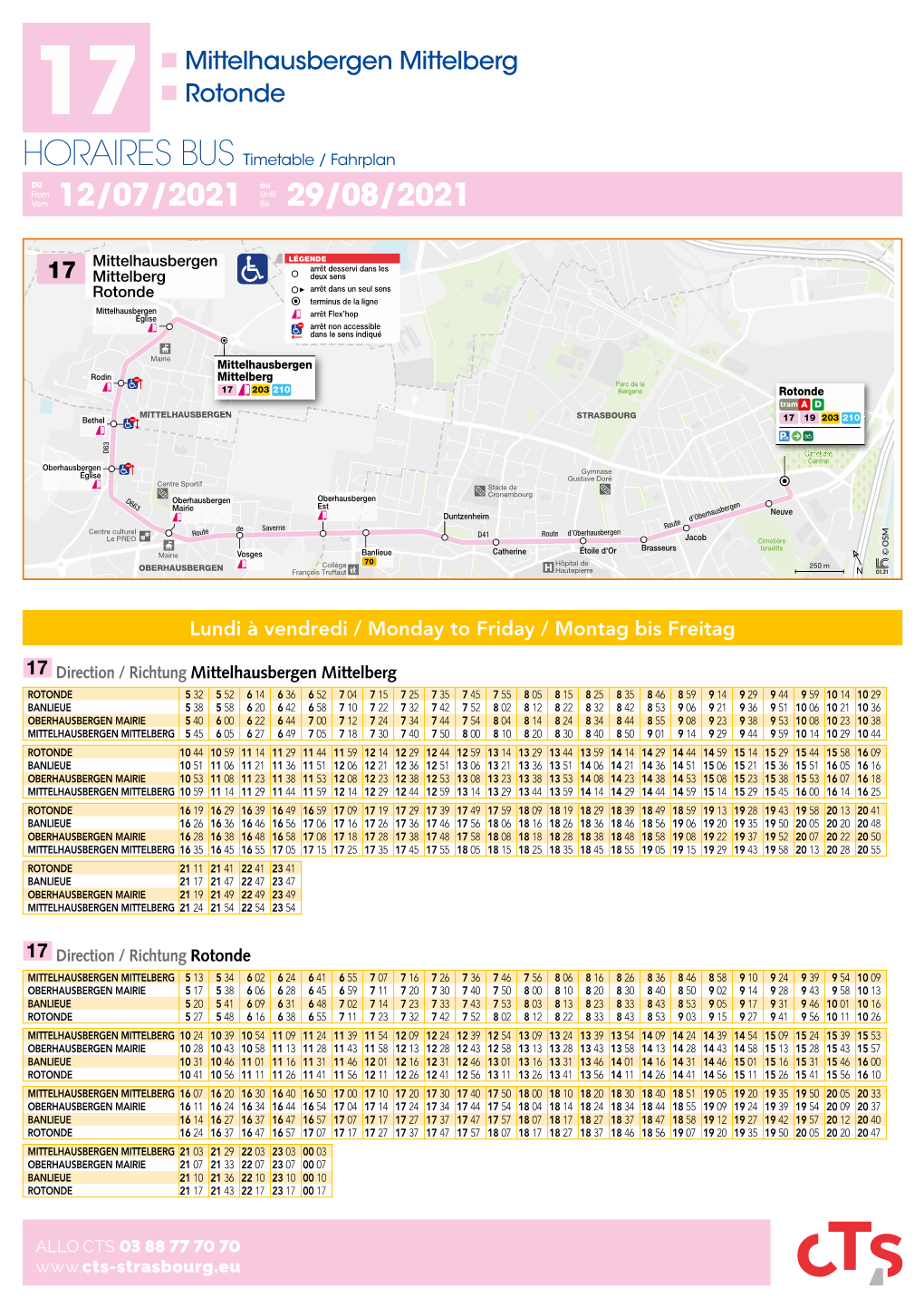 HORAIRES BUS Timetable / Fahrplan DU Au from Until Vom 12/07/2021 Bis 29/08/2021