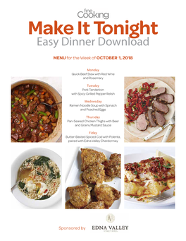 Make It Tonight Easy Dinner Download