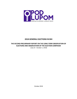 2018 General Elections in Bih