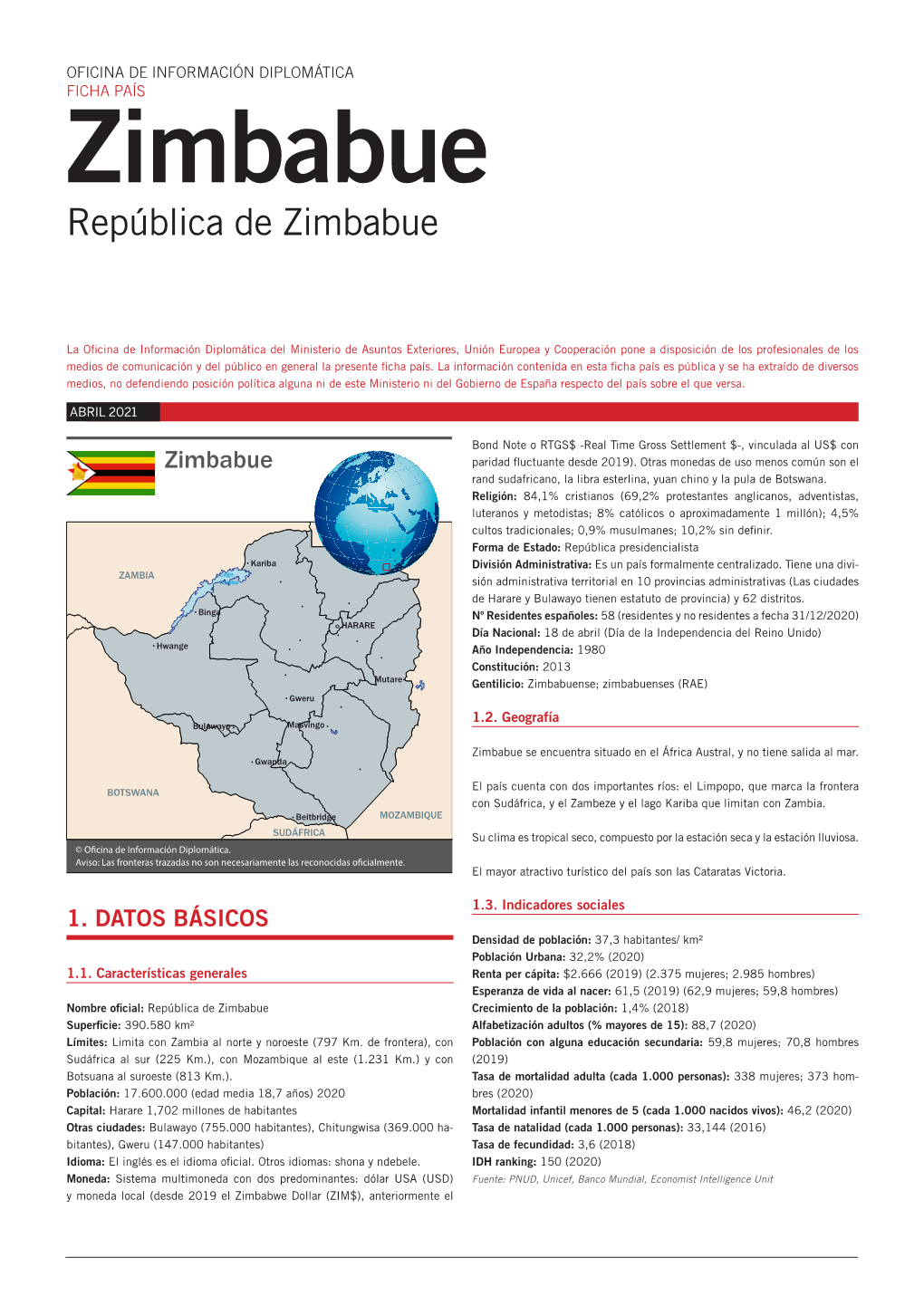 Zimbabue República De Zimbabue