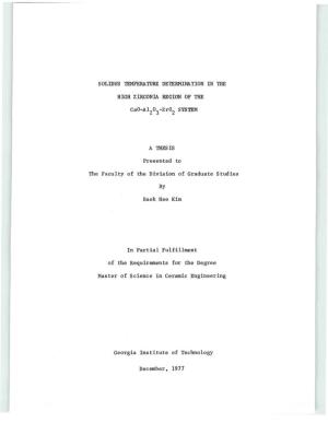 Zro^ SYSTEM a THESIS Presented to the Faculty Of