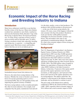 Economic Impact of the Horse Racing and Breeding Industry to Indiana