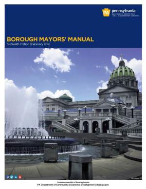 Borough Mayors' Manual 2016