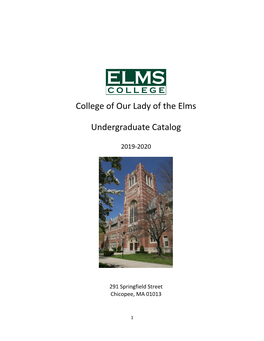 Undergraduate Course Catalog 2019-2020