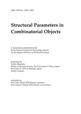 Structural Parameters in Combinatorial Objects
