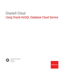 Using Oracle Nosql Database Cloud Service