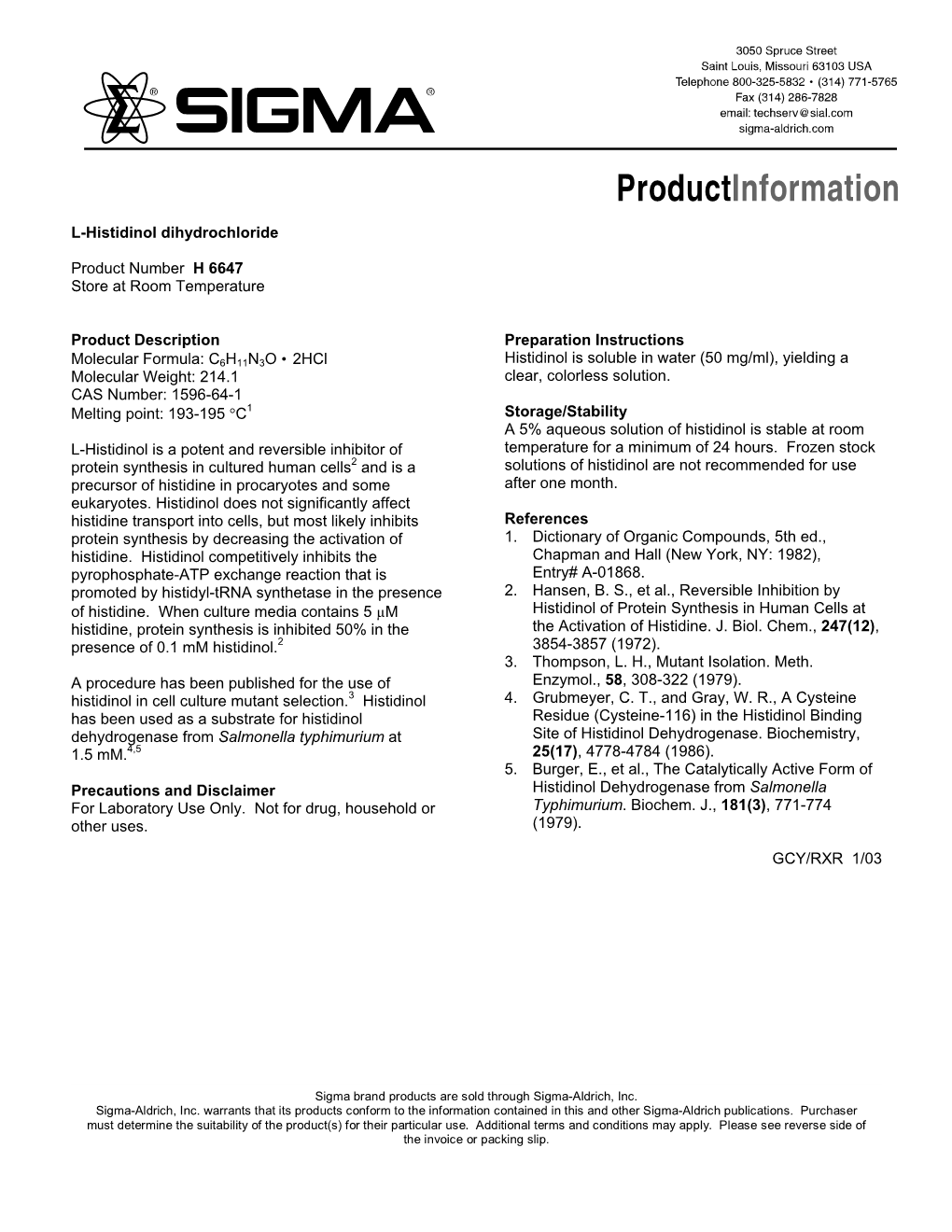 L -Histidinol Dihydrochloride