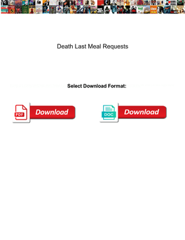 Death Last Meal Requests
