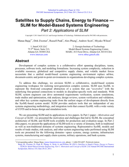Satellites to Supply Chains, Energy to Finance — SLIM for Model-Based Systems Engineering Part 2: Applications of SLIM