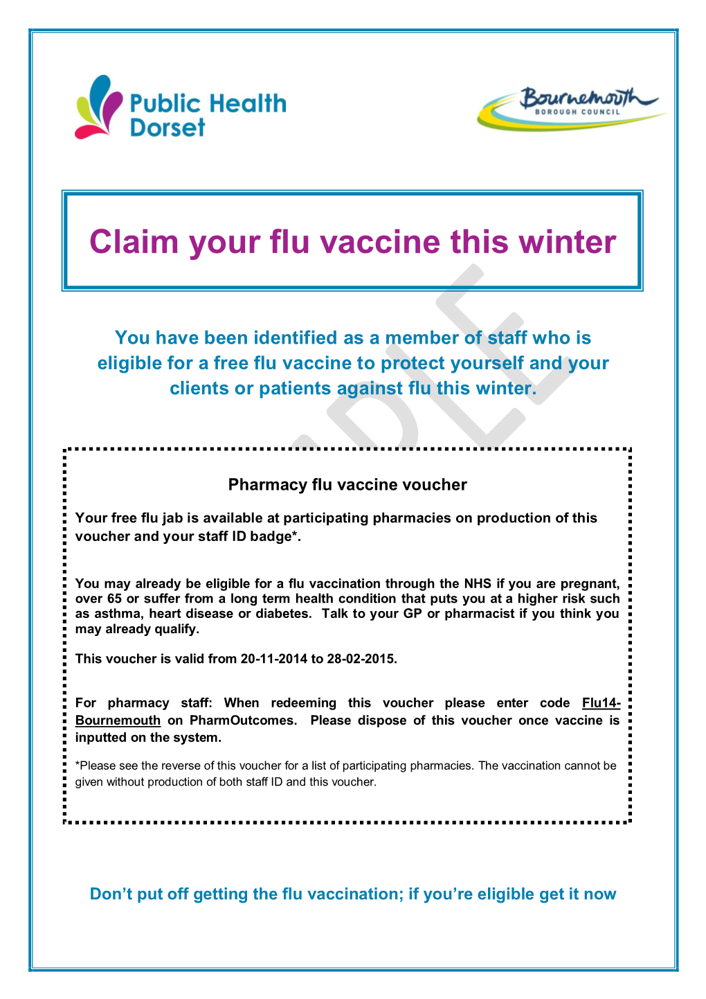 We're Offering All Social Care Professionals in Dorset a Flu Vaccination