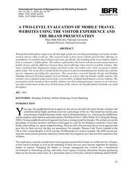 A Two-Level Evaluation of Mobile Travel Websites