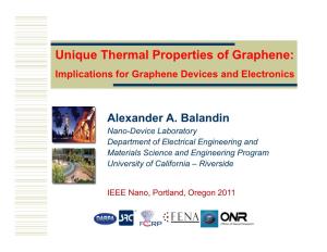 Unique Thermal Properties of Graphene: Implications for Graphene Devices and Electronics