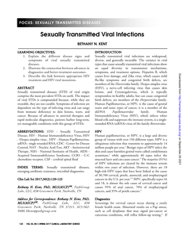 Sexually Transmitted Viral Infections