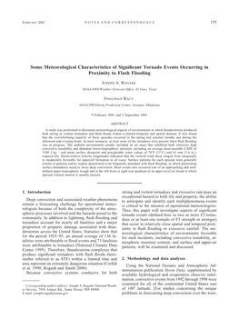 Some Meteorological Characteristics of Significant Tornado Events